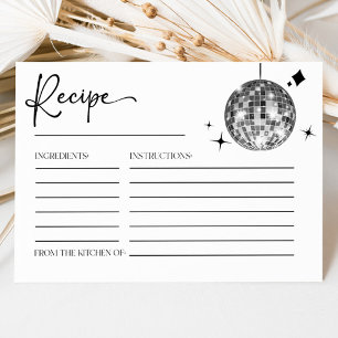 Silver Disco Ball Brautparty Rezeptionskarten