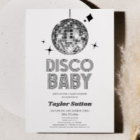 Silver Disco Ball "Disco Baby" Babydusche