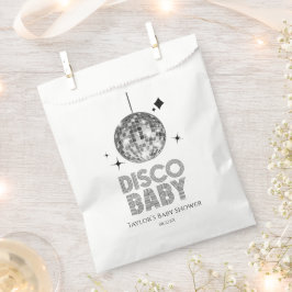 Silver Disco Ball "Disco Baby" Babydusche Geschenktütchen