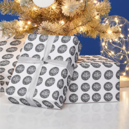 Silver Disco-Ball-Muster Geschenkpapier