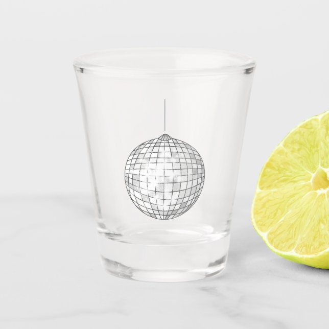 Silver Disco Ball Shot Glass Schnapsglas (Vorderseite)