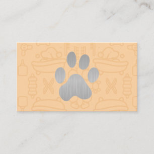 Silver Dog Paw Visitenkarte
