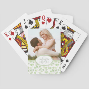 Silver Dollar Eukalyptus & Branches - Hochzeitsfot Spielkarten