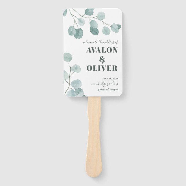 Silver Dollar Eukalyptus Vielen Dank für Ihre Hoch Fächer (Vorderseite)