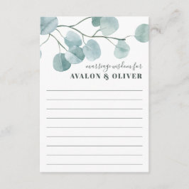 Silver Dollar Eukalyptus Wedding Hinweiskarte