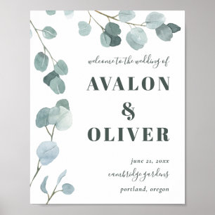 Silver Dollar Eukalyptus Wedding Poster