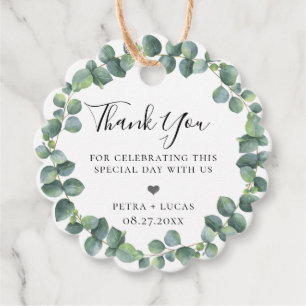 Silver Dollar Eukalyptus Wreath Geschenkanhänger