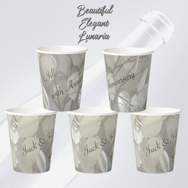 Silver Dollar Lunaria 25 Jahre Elegant Pappbecher (Von Creator hochgeladen)