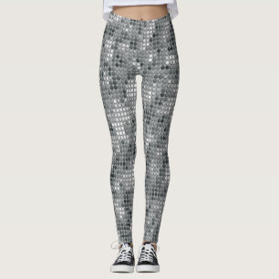 Silver Dots Disco Leggings