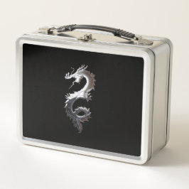 Silver Dragon Snake Metall Brotdose