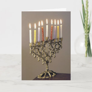 Silver Driedel Chanukah Foto Card Feiertagskarte