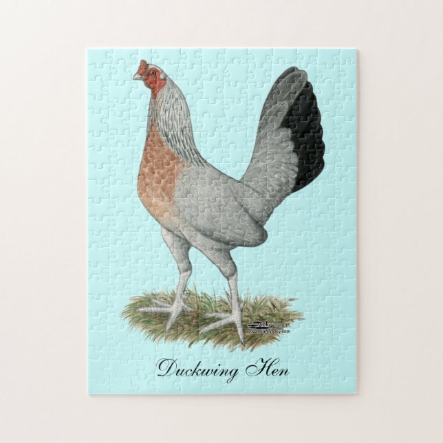 Silver Duckwing Game Hen Puzzle (Vertikal)