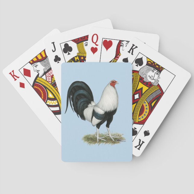Silver Duckwing Gamecock Spielkarten (Rückseite)