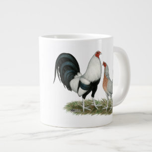Silver Duckwing Gamefowl Jumbo-Tasse