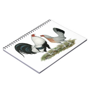Silver Duckwing Gamefowl Notizblock