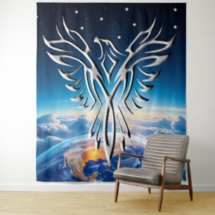 Silver Eagle Sunrise Wandteppich