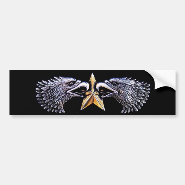 Silver Eagles mit Gold Star Autoaufkleber (Vorne)