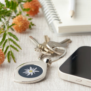 Silver Edelweiss Schlüsselanhänger