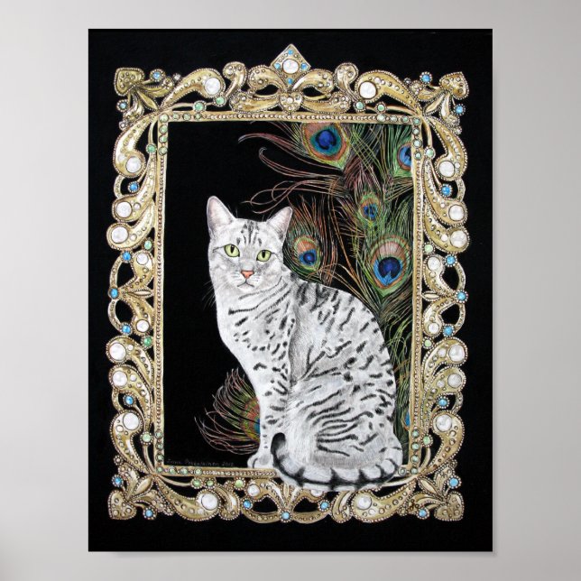 Silver Egyptian Mau Poster (Vorne)