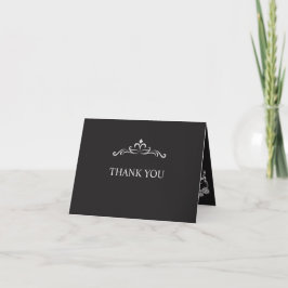 Silver Elegance Collection Wedding Folded  Dankeskarte