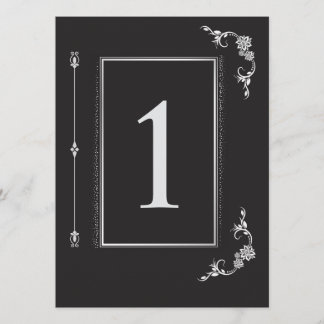 Silver Elegance Collection Wedding Table Number Einladung