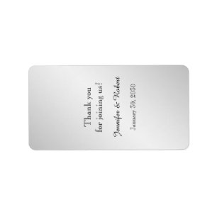 Silver Elegance Wedding Lip Balm Label Adressaufkleber
