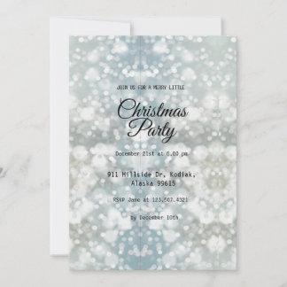 Silver Elegant Simple Modern Christmas Party Inv Einladung