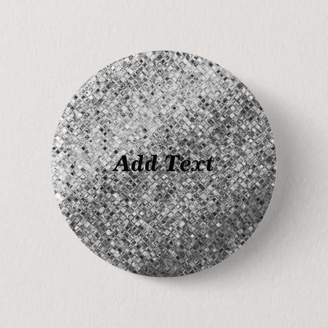 Silver Elegante Blank Template Hinzufügen Button (Vorderseite)