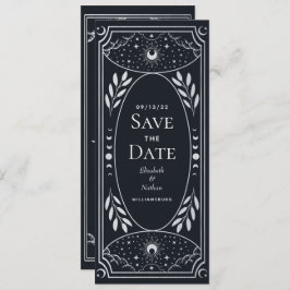 Silver Elegante Mystical Tarot Card Save the Date Einladung