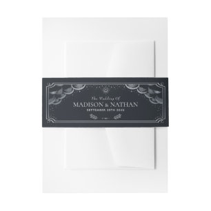 Silver Elegante Tarot Card Wedding Einladungsbanderole