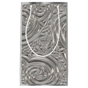 Silver eleganter viktorianischer Jugendstil Kleine Geschenktüte