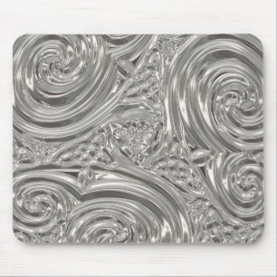 Silver eleganter viktorianischer Jugendstil Mousepad
