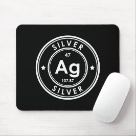 Silver Element Black Mouse Pad Mousepad