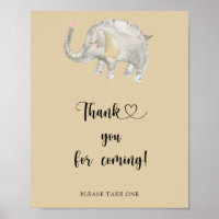 Silver Elephant Balloon \ Danke, dass Sie kommen