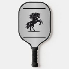 Silver-Embellished Equestrian Pickleball Paddle