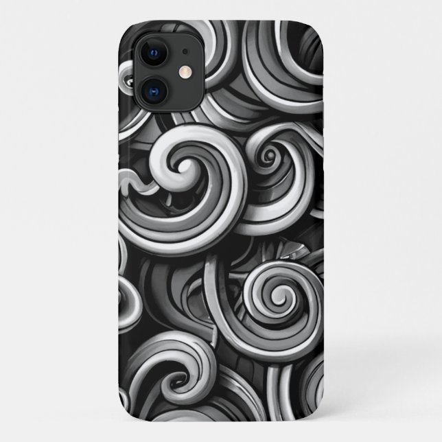 Silver Energy Wirbel Case-Mate iPhone Hülle (Rückseite)