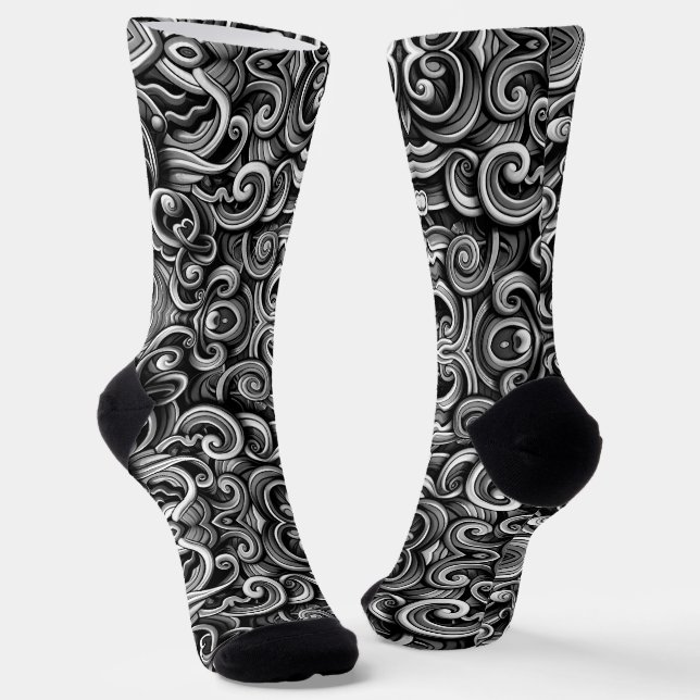 Silver Energy Wirbel Socken (Gewinkelt)