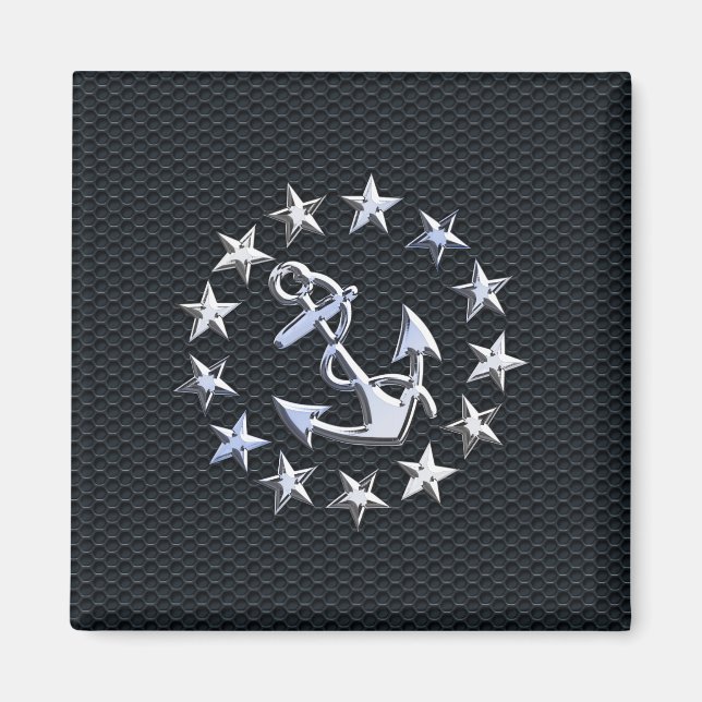 Silver Ensign auf Grille Print Magnet (Vorne)