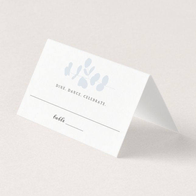 Silver Eucalyptus Branch Wedding Guest Escort (Vorderseite)