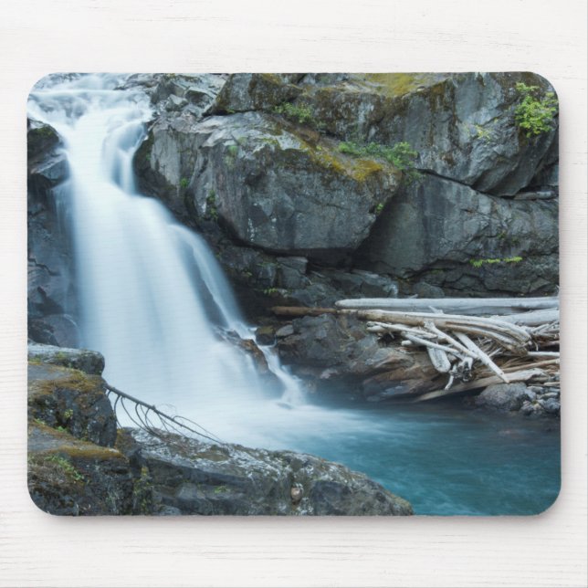 Silver Falls, Mount Rainier Nationalpark Mousepad (Vorne)