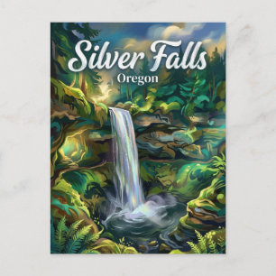 Silver Falls Oregon Postkarte