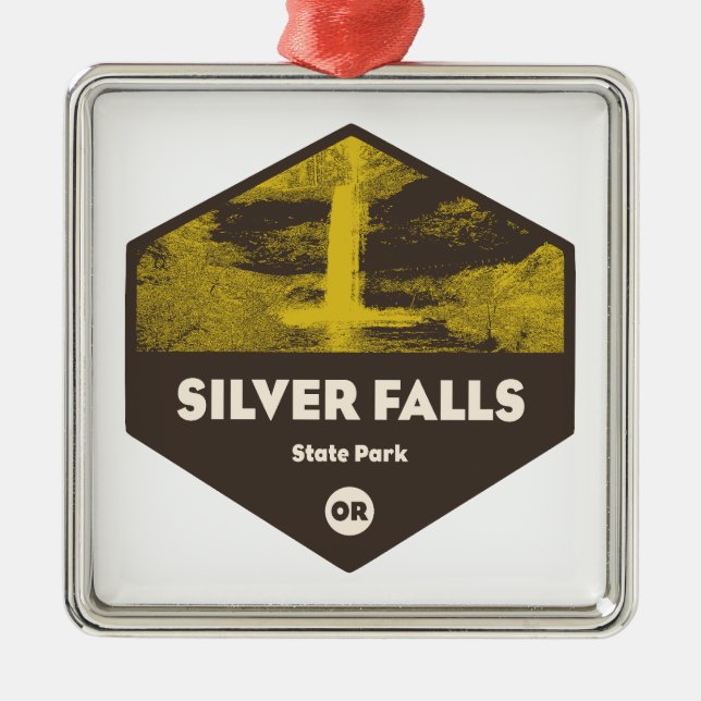 Silver Falls State Park Oregon Ornament Aus Metall (Vorne)