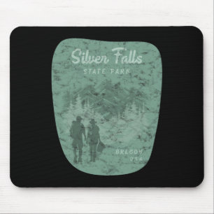Silver Falls State Park Oregon Wandern Retro Vinta Mousepad