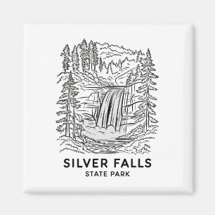 Silver Falls State Park Oregon Wasserfall Camping Magnet