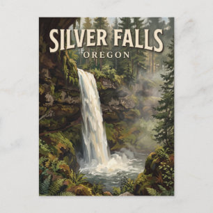 Silver Falls State Park Silverton Oregon Postkarte