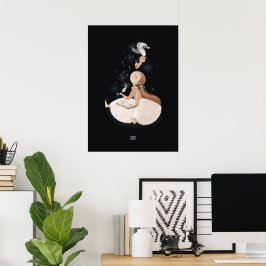 SILVER FEATHER SQUIRREL von Alexandra Dikaia Poster