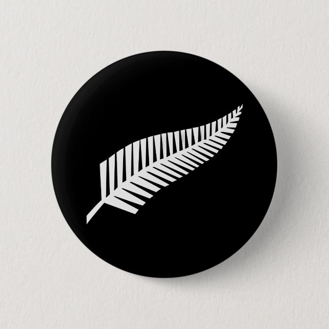Silver fern flag (NZ) Button (Vorderseite)