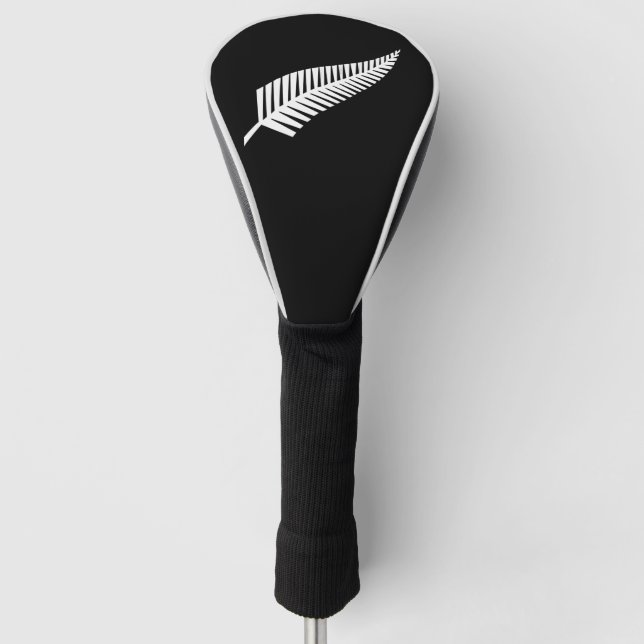 Silver fern flag (NZ) Golf Headcover (Vorderseite)
