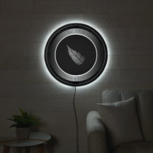 Silver Fern Illuminated Sign Wall Art