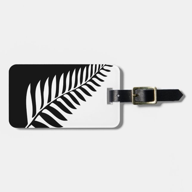 Silver Fern of New Zealand Gepäckanhänger (Vorderseite horizontal)